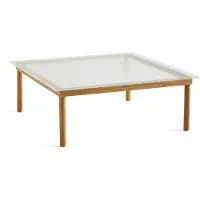 HAY Kofi salontafel Oak-ribbed glass, 100 cm
