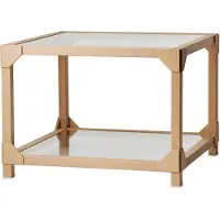 Gärsnäs Bleck Salontafel 55x55 cm glas Beuk-natural