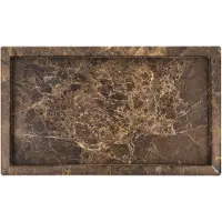 House Doctor Able Dienblad 14x24 Cm Bruin - Dienbladen Marmer Brown - 208581031
