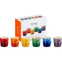Le Creuset Aardewerk Regenboog Set Espressokopjes