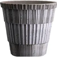Bergs Potter Atlas raw bloempot met schotel Grey, Ø21 cm