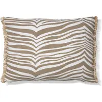 Classic collection Zebra kussen 40x60 cm Simply taupe (beige)