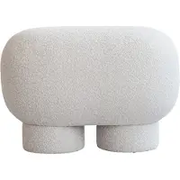 101 Copenhagen De originele titel is: Big Foot Bench Petit - Ottoman Off White Bouclé (CPH 900)