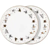 Wik & Walsøe Julemorgen Story bord 25 cm 2-pack Wit-multi