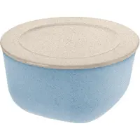 Koziol Connect schaal/kom met deksel 2 L biocirk thermoplast Nature flower blue