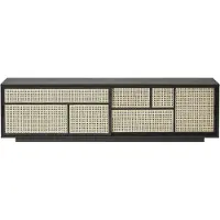 Design House Stockholm Air dressoir low zwart, rotan