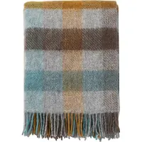 Klippan Yllefabrik Gotland wollen plaid 130x200 cm Multi-turquoise