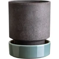 Bergs Potter Hoff pot Ø14 cm, Raw Grey-Misty Blue