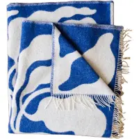 Fine Little Day Leaves plaid 130x220 cm Blue-white