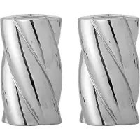 Bloomingville Silvia kandelaar 2-pack Ø7 cm Zilverkleurig