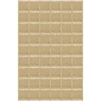 Layered Lilly wollen vloerkleed Mustard, 250x350 cm