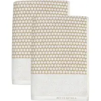Mette Ditmer Gastendoek Grid Sand / Off-White (38 x 60 cm) (Set van 2)