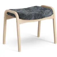 Swedese Lamino Stool Sheepskin/beech - Voetenbanken Beuken Charcoal - 23010|R1266
