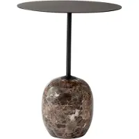 &tradition Lato tafel LN8 Warm black-Emparador marble