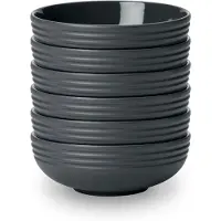 NJRD Lines kom Ø16 cm 6-pack donkergrijs
