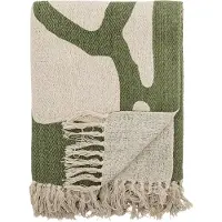 Bloomingville Dalmine Plaid 130x160 Cm - Plaids & dekens Gerecycled Katoen Green - 82062490