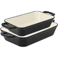 Nordwik gietijzeren ovenschaal, 33x22 cm Zwart
