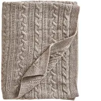 Jack o Juno Babydeken gebreid merinowol 80x100 cm Oatmeal