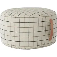 OYOY Grid poef Ø65 cm Off white