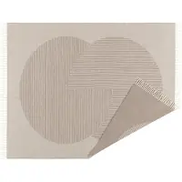 NJRD Circles wollen plaid 130x185 cm Beige