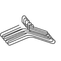 Scandi Living Smooth kledinghanger 5-pack Black
