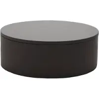 Mojoo Matt zwart gelakte opbergdoos Ø20x7 cm Black
