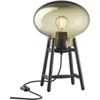FDB Møbler U4 Hiti tafellamp Smoked glass-oak black painted