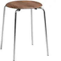 Fritz Hansen Dot kruk Walnoot-chroom