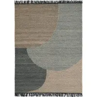 Linie Design Eik wollen vloerkleed 170x240 cm Charcoal