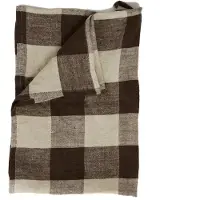 Olsson & Jensen Johanna theedoek linnen 45x65 cm Bruin/naturel