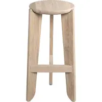 Blomus barkruk Eli, kleur: hout, type: barkruk, materiaal: eikenhout, kleur: wit, afwerking: mat, afmetingen: 41 x 41 x 75 cm, artikelnummer: 66513