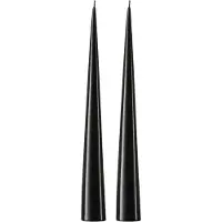 Ester & Erik kegelkaars 37 cm 2-pack gelakt Raw black 75-0