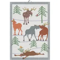 Ekelund Linneväveri Clumsy moose keukenhanddoek 35x50 cm