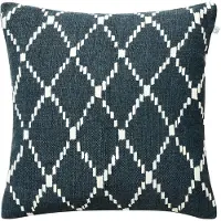 Chhatwal & Jonsson Ikat Kerela kussenhoes, 50x50 cm Blauw-wit