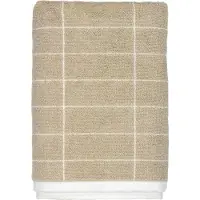 Mette Ditmer Badlaken Tile Stone Sand / Off-White (70 x 140 cm)