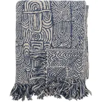 Bloomingville Bresso plaid 130x160 cm Blauw
