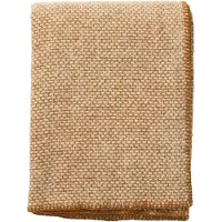 Klippan Yllefabrik Domino wollen plaid Crème caramel
