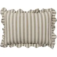 Broste Copenhagen Ina kussenhoes Brown kelp-castle beige, 40x60 cm