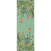 Ekelund Linneväveri Soft Green tafelloper 35x100 cm Groen