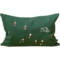 Fine Little Day Soccer voetbal kussenhoes 58x38 cm Green