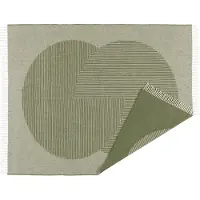 NJRD Circles wollen plaid 130x185 cm Groen