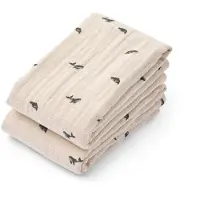 Liewood Lewis mousseline doek 2-pack 65x65 cm Mini whale-Sandy