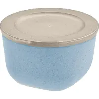 Koziol Connect schaal met deksel 1 L biocirculaire thermoplast Nature flower blue