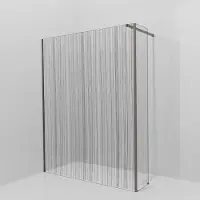 Balmani Modular inloopdouche met vaste zijwand: 160 x 200 cm, Mikado met coating, Brushed GunMetal profielen
