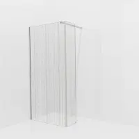 Balmani Modular inloopdouche met vaste zijwand: 100 x 200 cm, Mikado, Brushed CoolMetal profielen