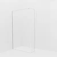 Balmani Modular inloopdouche met vaste zijwand: 120 x 200 cm, Helder glas, Hoogglans chroom profielen