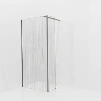 Balmani Modular inloopdouche met vaste zijwand: 100 x 200 cm, Mikado, Brushed GunMetal profielen