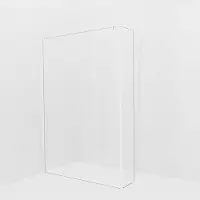 Balmani Modular inloopdouche met vaste zijwand: 140 x 200 cm, Helder glas, Mat witte profielen