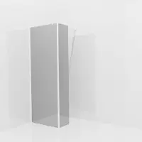 Balmani Modular inloopdouche met vaste zijwand: 80 x 200 cm, Reflex spiegelglas, Hoogglans chroom profielen