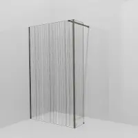 Balmani Modular inloopdouche met vaste zijwand: 120 x 200 cm, Mikado met coating, Brushed GunMetal profielen